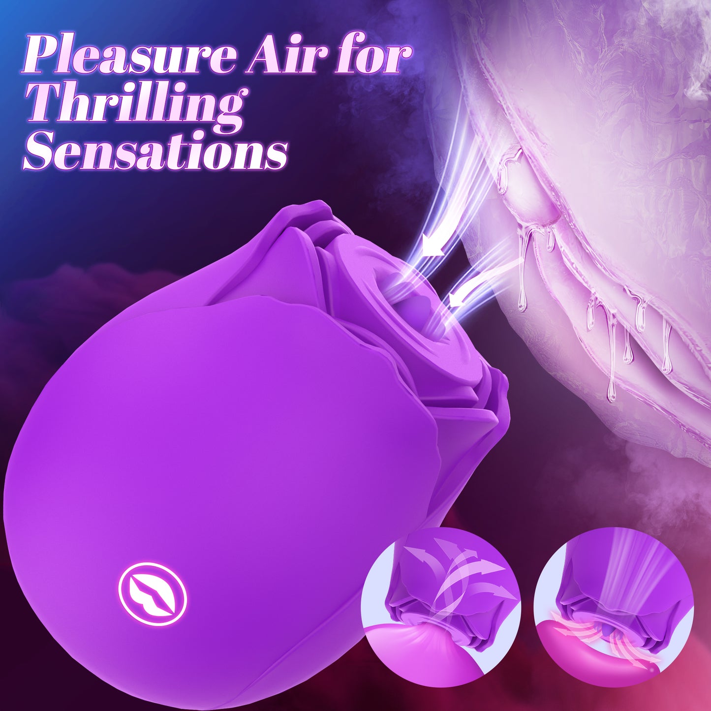 Lolitree Vibrator for Woman - 2 in 1 Adult Sex Toys Clitoral Stimulator Tongue Sucking G Spot Vibrators Sex Toy for Women with 10 Modes, Clitoris Nipple Licker for Sex Toys4women Vibratorters(Purple