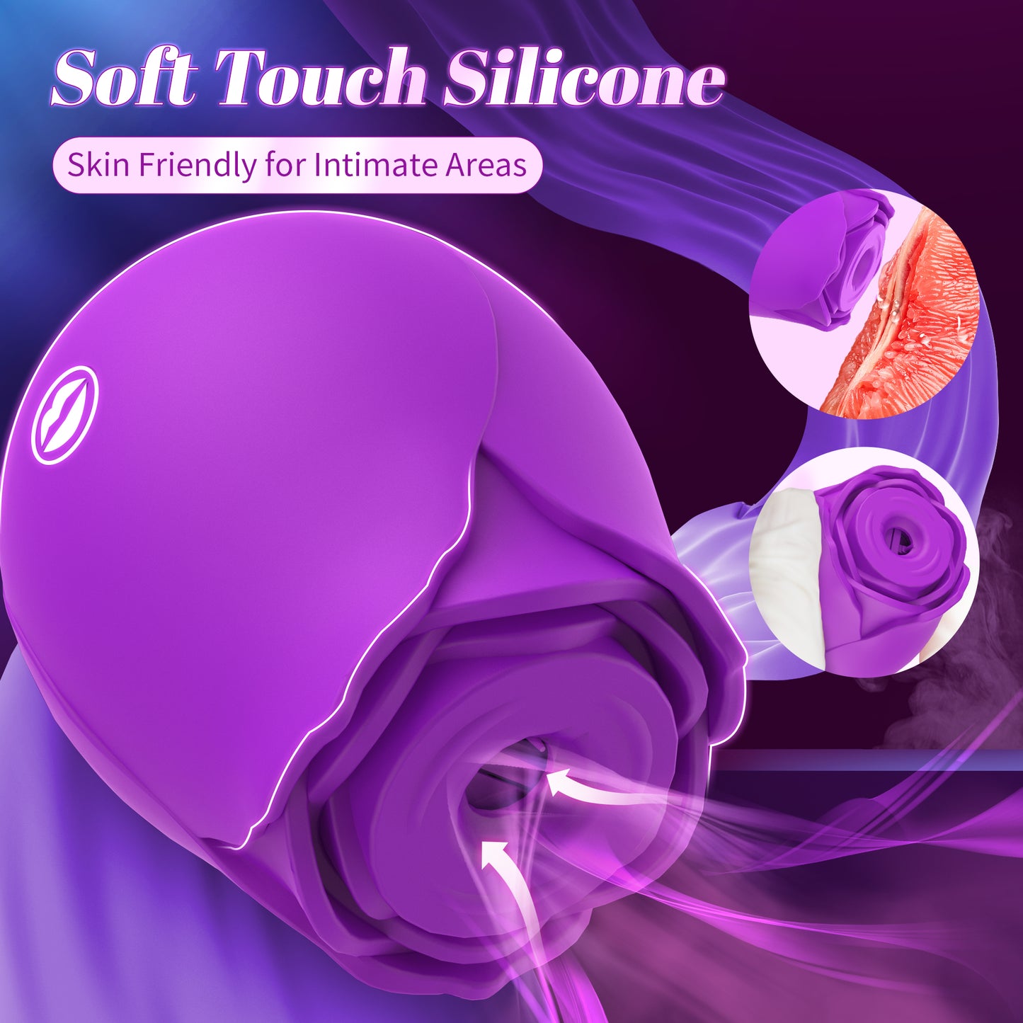 Lolitree Vibrator for Woman - 2 in 1 Adult Sex Toys Clitoral Stimulator Tongue Sucking G Spot Vibrators Sex Toy for Women with 10 Modes, Clitoris Nipple Licker for Sex Toys4women Vibratorters（Purple