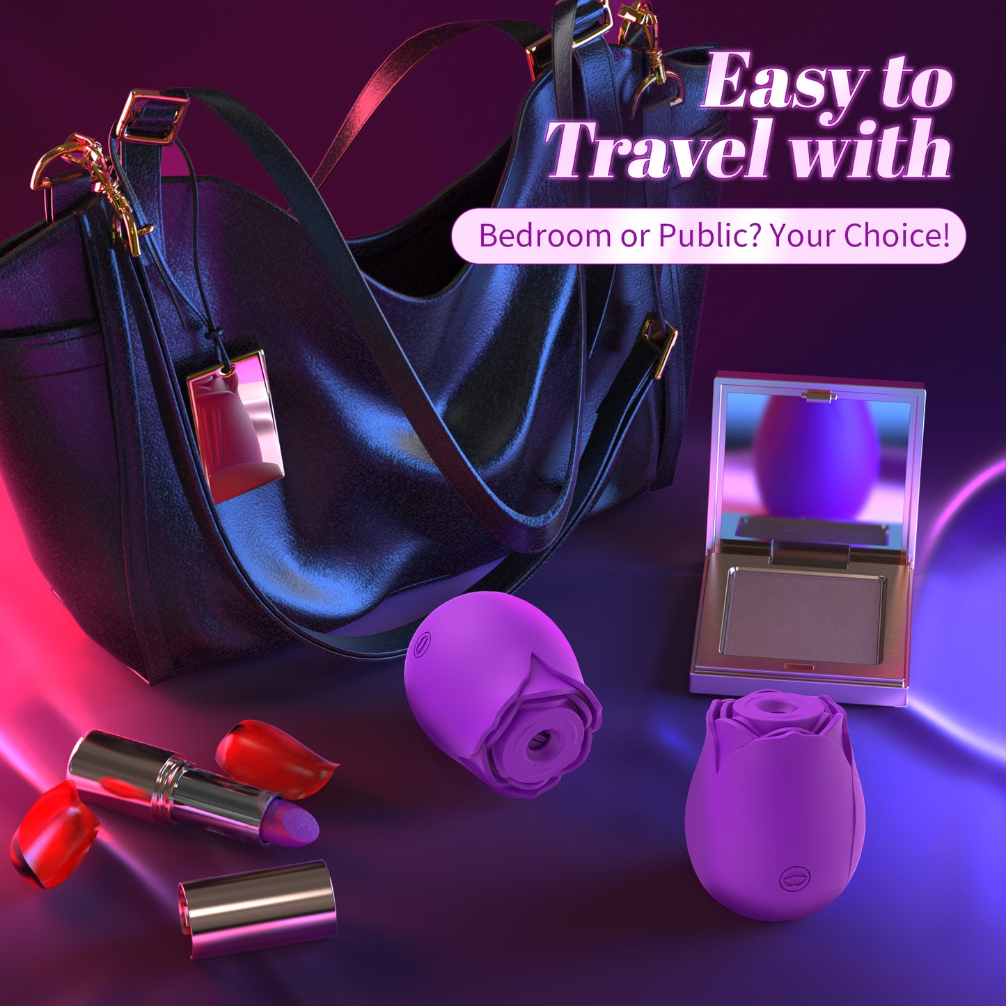 Lolitree Vibrator for Woman - 2 in 1 Adult Sex Toys Clitoral Stimulator Tongue Sucking G Spot Vibrators Sex Toy for Women with 10 Modes, Clitoris Nipple Licker for Sex Toys4women Vibratorters（Purple